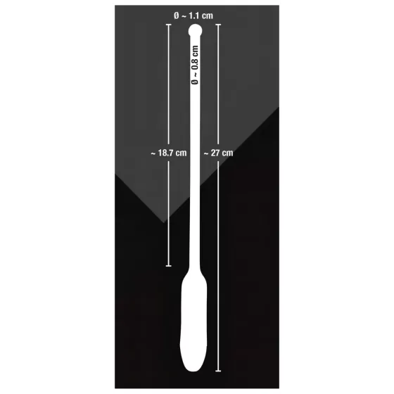 You2Toys Vibrating Silicone Urethral Dilator – Black (8-11mm)