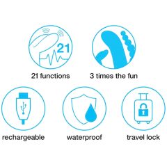   Happyrabbit Triple - Rechargeable Clit & Anal Vibrator (Black)