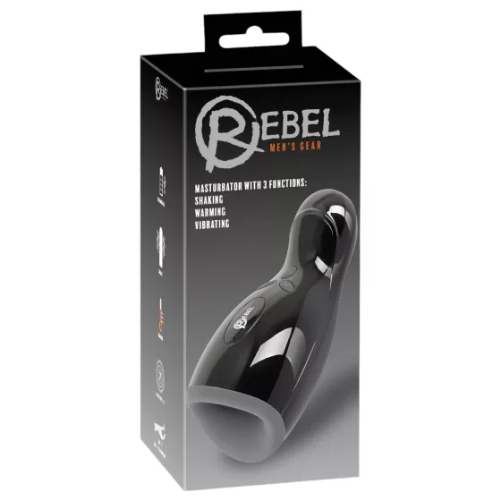 Rebel - Heated, Vibrating, Up-Down Moving Masturbator (Black)