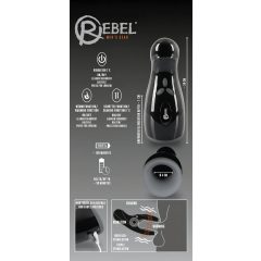   Rebel - Heated, Vibrating, Up-Down Moving Masturbator (Black)
