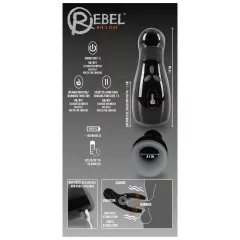   Rebel - Heated, Vibrating, Up-Down Moving Masturbator (Black)