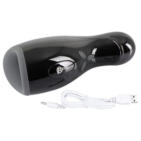 Rebel - Heated, Vibrating, Up-Down Moving Masturbator (Black)