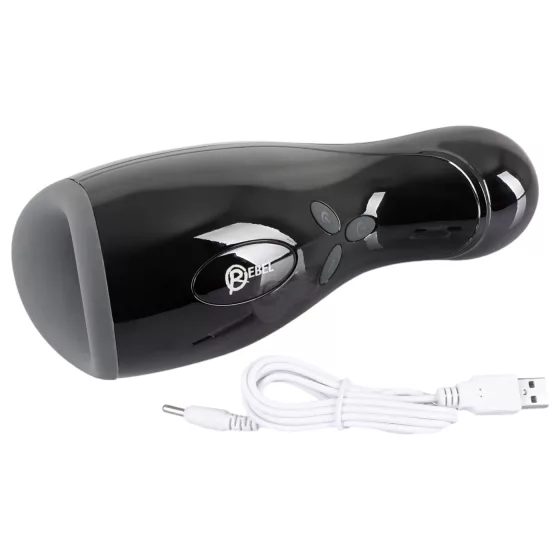Rebel - Heated, Vibrating, Up-Down Moving Masturbator (Black)