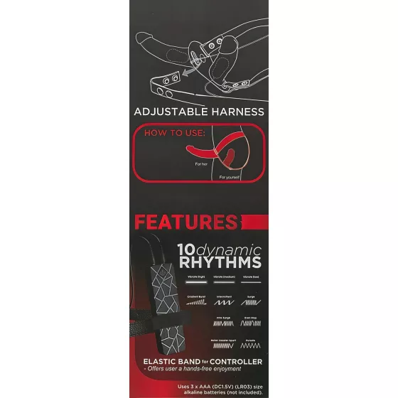 Double Thruster - Strap-On Dual Vibrator (Black)