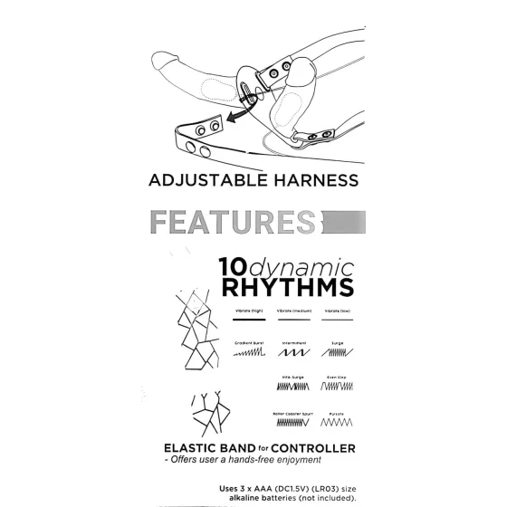 Double Thruster - Strap-On Dual Vibrator (Black)