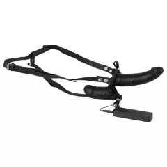 Double Thruster - Strap-On Dual Vibrator (Black)