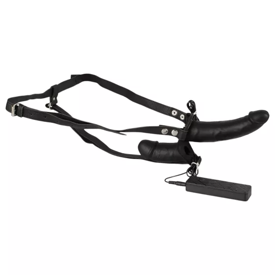 Double Thruster - Strap-On Dual Vibrator (Black)