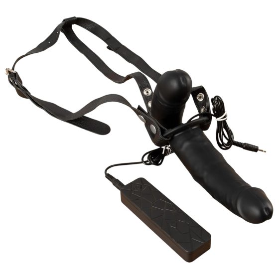 Double Thruster - Strap-On Dual Vibrator (Black)