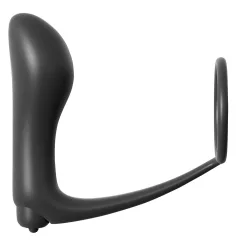 Analfantasy - Finger Anal Vibrator with Penis Ring (Black)