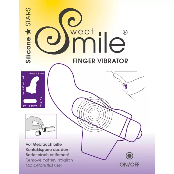 SMILE Wave Silicone Finger Vibrator (Purple)