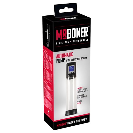 Mister Boner Workout - Cordless Automatic Penis Pump (Transparent Black)