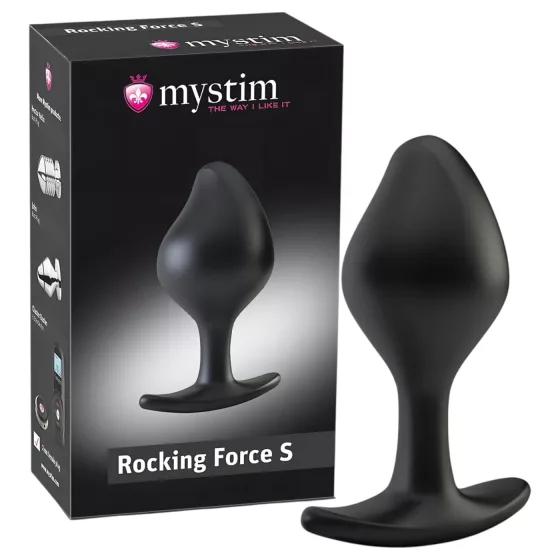 mystim Rocking Force S - electro anal plug - small (black)