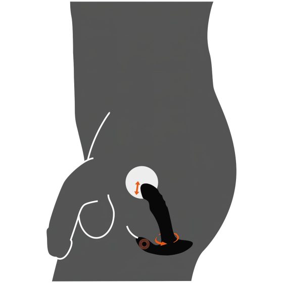 Rebel - Rotating Beaded Prostate Massager Vibrator (Black)