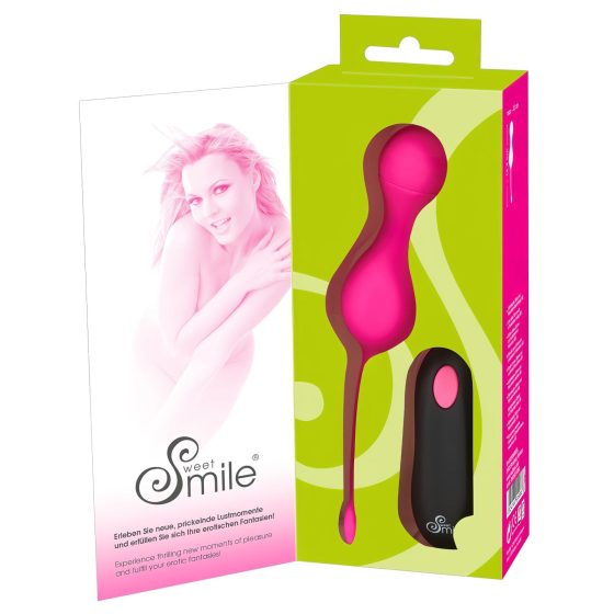 SMILE Love Balls - Rechargeable Pink Vibrating Egg with Remote Control