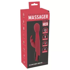   You2Toys Massager - thrusting-rotating, warming G-spot vibrator (red)