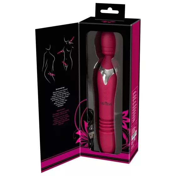 Javida Thrusting - 3-in-1 Massaging Vibrator (Red)