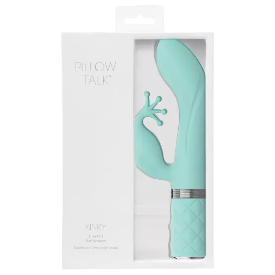 Pillow Talk Kinky - rechargeable, dual‑motor G‑spot vibrator (turquoise)