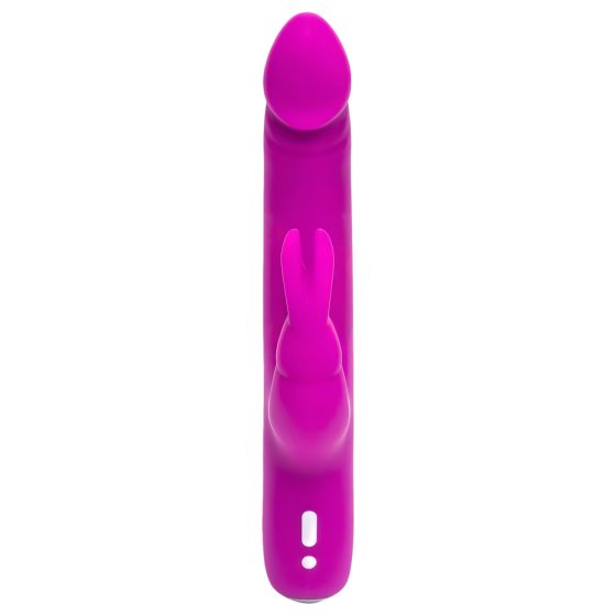 Happyrabbit Realistic Slim - Rechargeable Rabbit Vibrator with Clitoral Arm (Purple)
