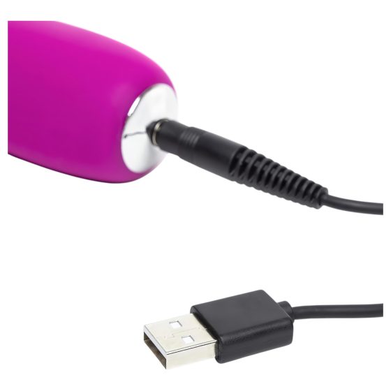 Happyrabbit Realistic Slim - Rechargeable Rabbit Vibrator with Clitoral Arm (Purple)