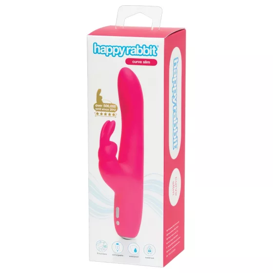 Happyrabbit Curve Slim - Waterproof Clitoral Vibrator (Pink)