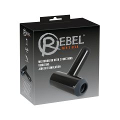   Rebel - Rechargeable, Pulsating & Vibrating Masturbator (Black)