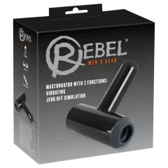   Rebel - Rechargeable, Pulsating & Vibrating Masturbator (Black)