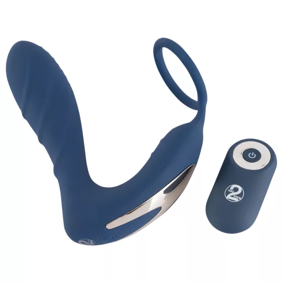 You2Toys Prostate Plug - Blue Anal Vibrator with Cock Ring