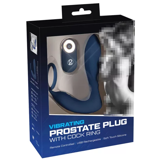 You2Toys Prostate Plug - Blue Anal Vibrator with Cock Ring