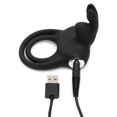   Happyrabbit Cock - Waterproof Rechargeable Penis & Testicle Ring (Black)