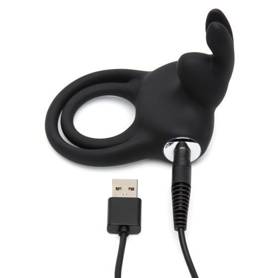 Happyrabbit Cock - Waterproof Rechargeable Penis & Testicle Ring (Black)