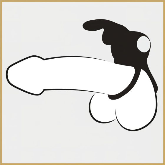 Happyrabbit Cock - Waterproof Rechargeable Penis & Testicle Ring (Black)