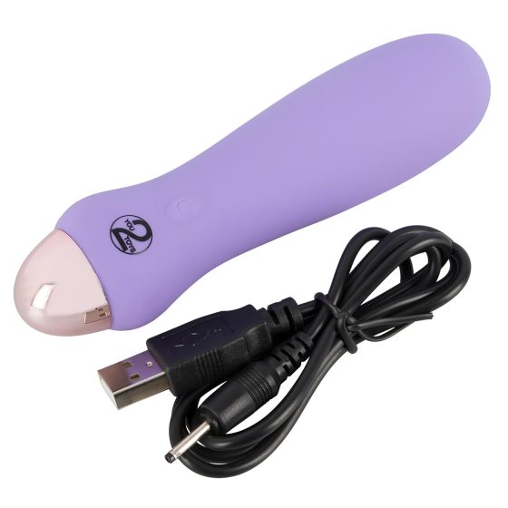 Cuties Mini Purple - Rechargeable Silicone Wand Vibrator (Purple)