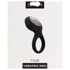   Svakom Tyler - Rechargeable Waterproof Vibrating Cock Ring (Black)