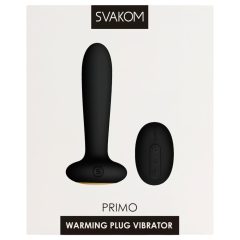   Svakom Primo - Rechargeable Waterproof Warming Anal Vibrator (Black)