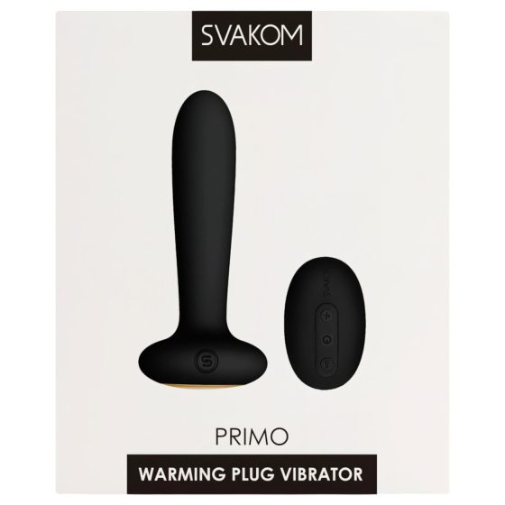 Svakom Primo - Rechargeable Waterproof Warming Anal Vibrator (Black)