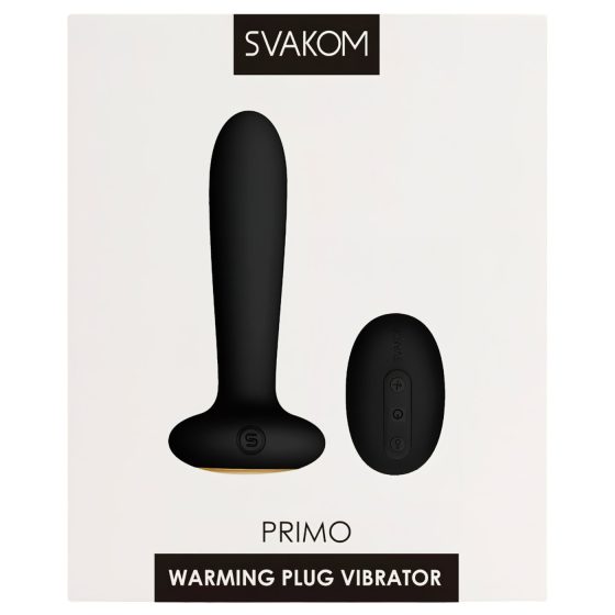 Svakom Primo - Rechargeable Waterproof Warming Anal Vibrator (Black)
