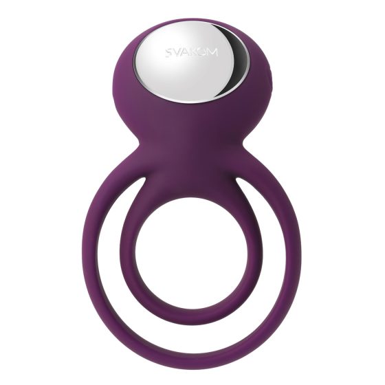 Svakom Tammy - Rechargeable Vibrating Penis Ring & Testicle Massager (Purple)