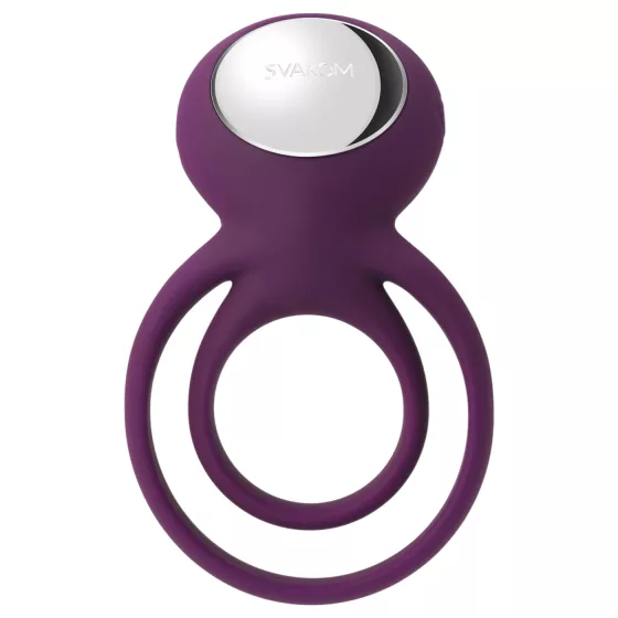 Svakom Tammy - Rechargeable Vibrating Penis Ring & Testicle Massager (Purple)