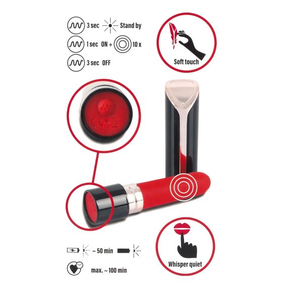 You2Toys - Rechargeable Lipstick Vibrator (Red)