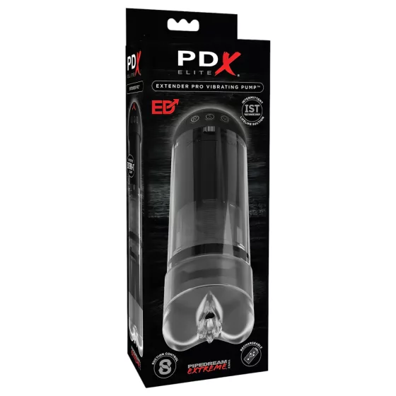 PDX Elite Extender Pro - Rechargeable Suction & Vibration Masturbator (Black)