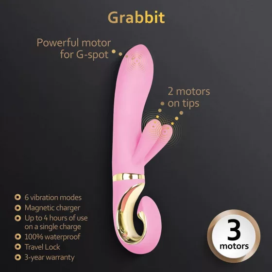 G-Vibe GRabbit - Rechargeable 3-Motor G-Spot Vibrator (Pink)