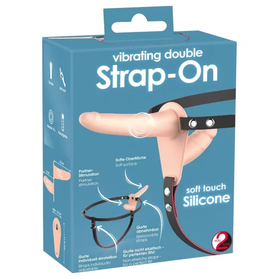 You2Toys - Strap-On - strap-on double vibrator (flesh-coloured)