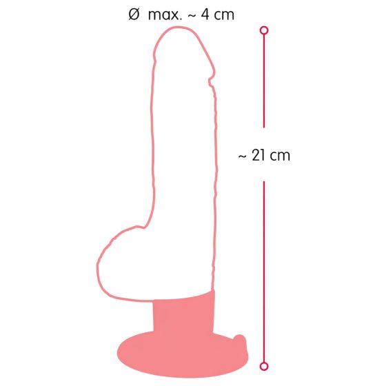 Nature Skin M - Realistic Suction Cup Vibrator (Natural)