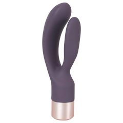   You2Toys Elegant Rechargeable Dual Vibrator with Clitoral Arm (Purple)