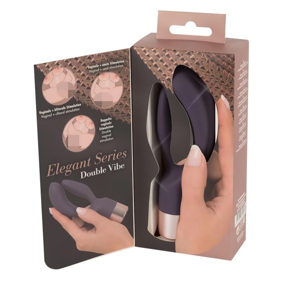 You2Toys Elegant Rechargeable Dual Vibrator with Clitoral Arm (Purple)