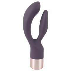  You2Toys Elegant Rechargeable Dual Vibrator with Clitoral Arm (Purple)