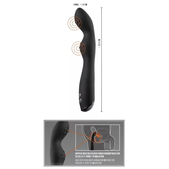 Rebel P-Spot 2-Motor Prostate Massager (Black)