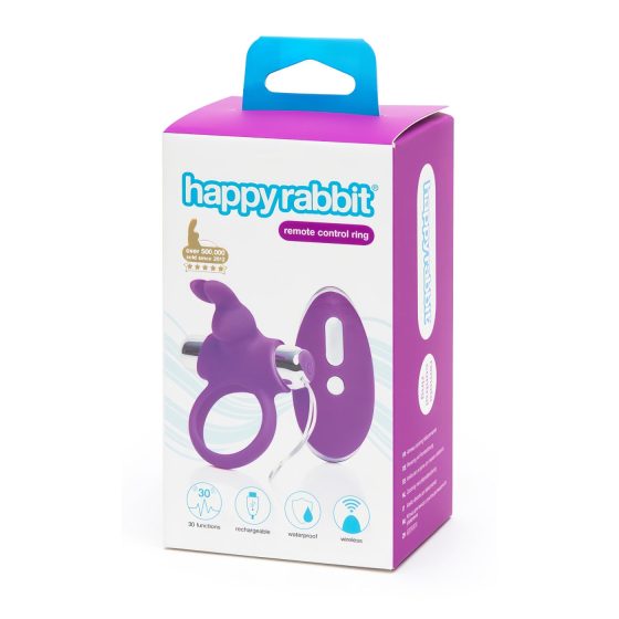 Happyrabbit - Rechargeable Radio-Controlled Ring (Purple-Silver)