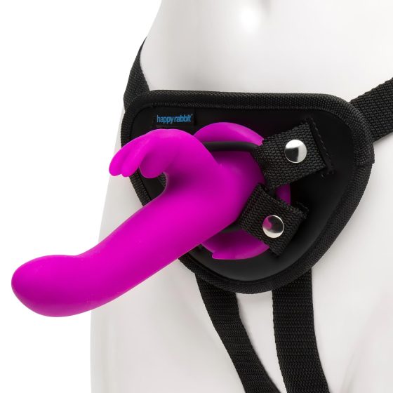 Happyrabbit Strap-On - Bunny Vibrator (Purple)