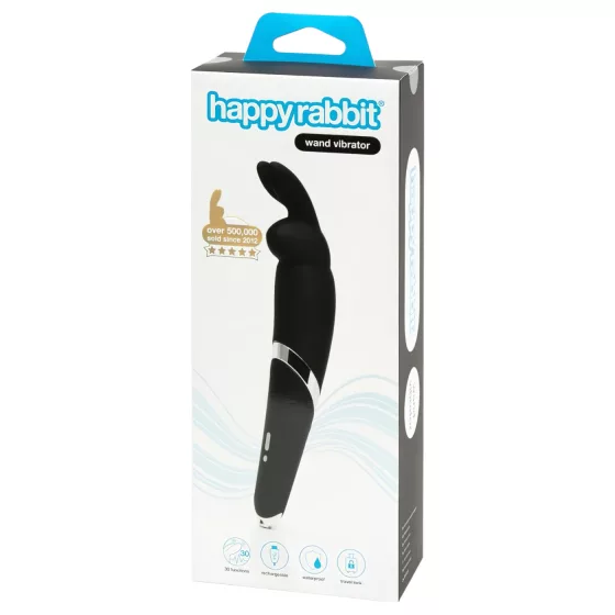 Happyrabbit Wand - Rechargeable Massager Vibrator (Black)